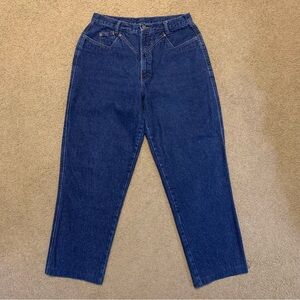 Vintage Rocky Mountain High Rise Jeans Women Blue Western Riding Pants 30x29